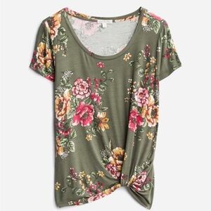 EUC Stitch Fix Nine Britton Scoop Neck Twist Front Top